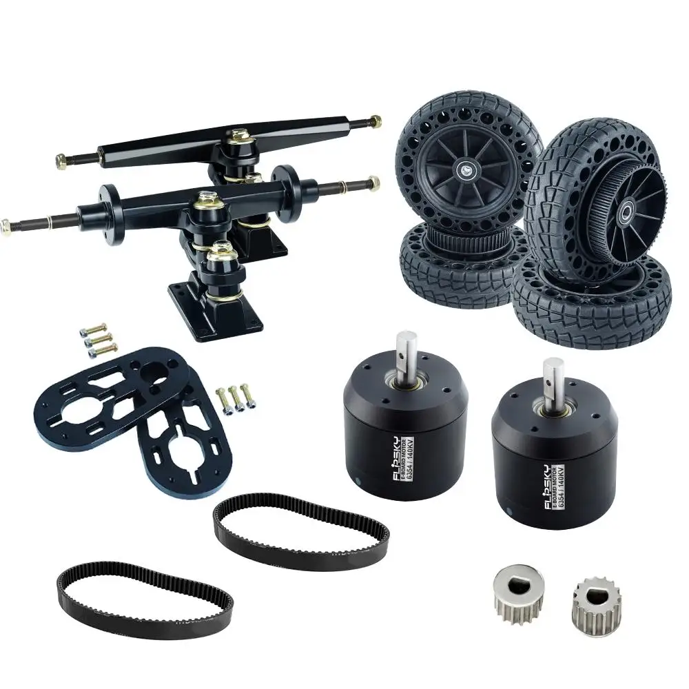 Flipsky Group T5 Including Battle Hardened 6354 Motor Double Kingpin Trucks Honeycomb Wheels for DIY Electric Skateboard