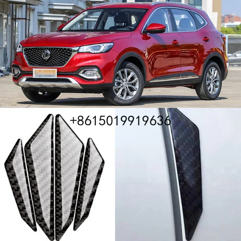 For MG 3 MG6 GS ZS HS Car Side Door Edge Guard Bumper Trim Protector 4pcs PVC carbon fiber Stickers