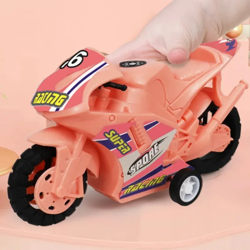 1Pcs Kids Toy Car Pull Back Motorcycle Large Simulation Motorbike Model Inertia Diecasts Vehicle Boy Toy Car for Children Gift