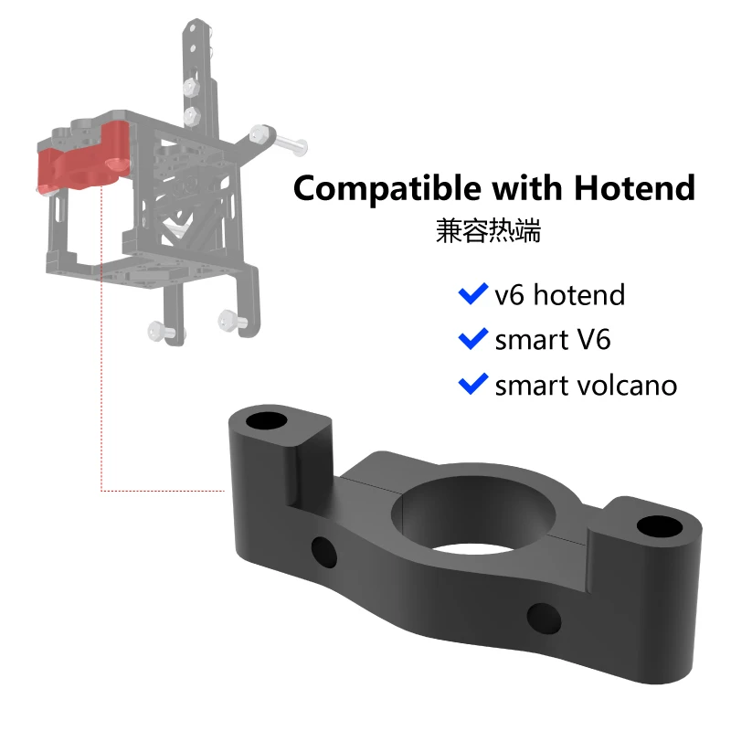 Mellow CNC Aluminium RatRig and Hevort  Printhead Bracket For Goliath Crazy Dragon Hotend VZ Extruder Sherpa Mini 3D Printer