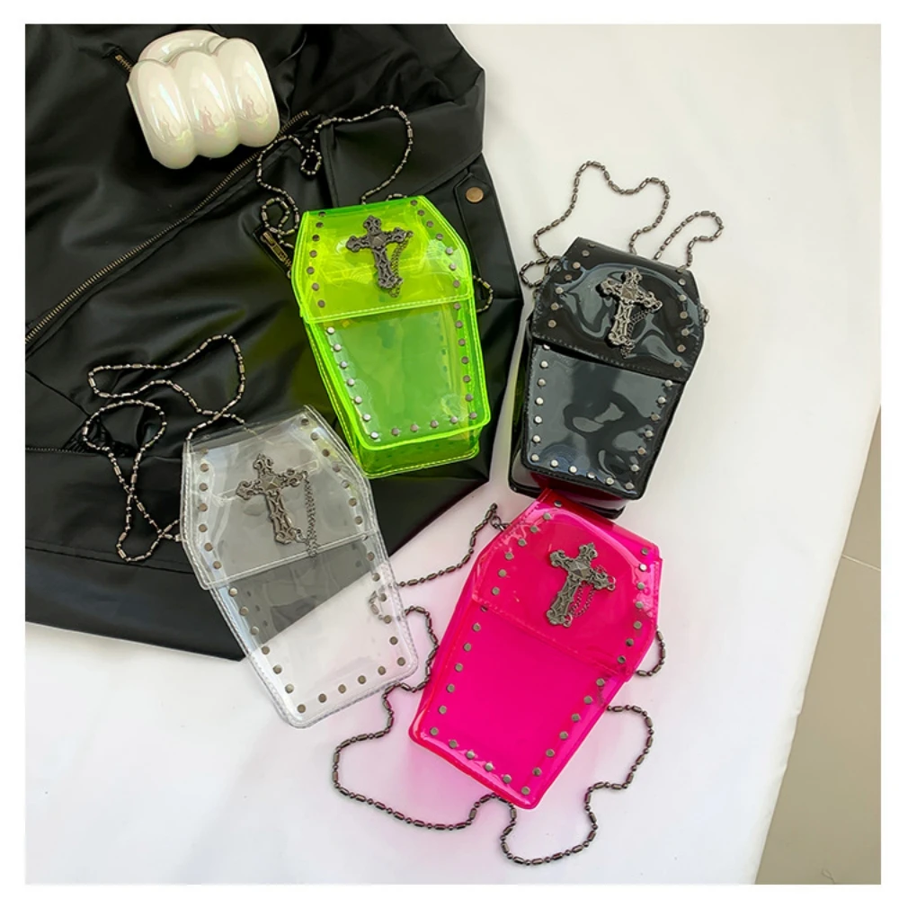 

Shoulder Bag New Arrival Crossbody Bag Sweet Women's Bag Transparent Shoulder Bag Rivet Crossbody Bag Party Banquet Bag Gift