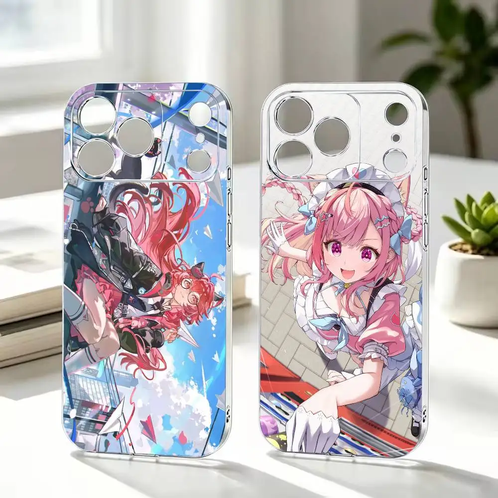 Coque de protection transparente pour téléphone avec motif de fille chat idole virtuelle mignonne N-NyannersS pour iPhone 17, 16, 15, 14, 13, 12, 11 Plus, Pro Max