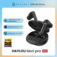 HAYLOU Mori Pro Bluetooth 5.4 Earphones Wireless  43dB Adaptive Noise Cancellation Earbuds 6 Mic Headphones 28H Battery Life