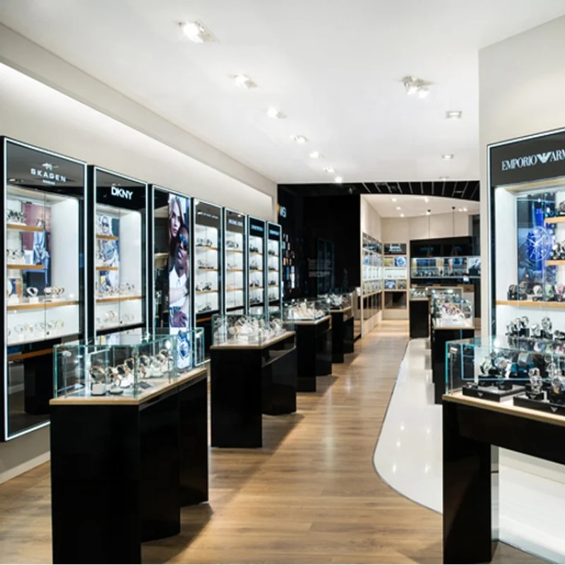 Customized. Watch Shop counter glass showcase watch modern jewelry shop design showcase