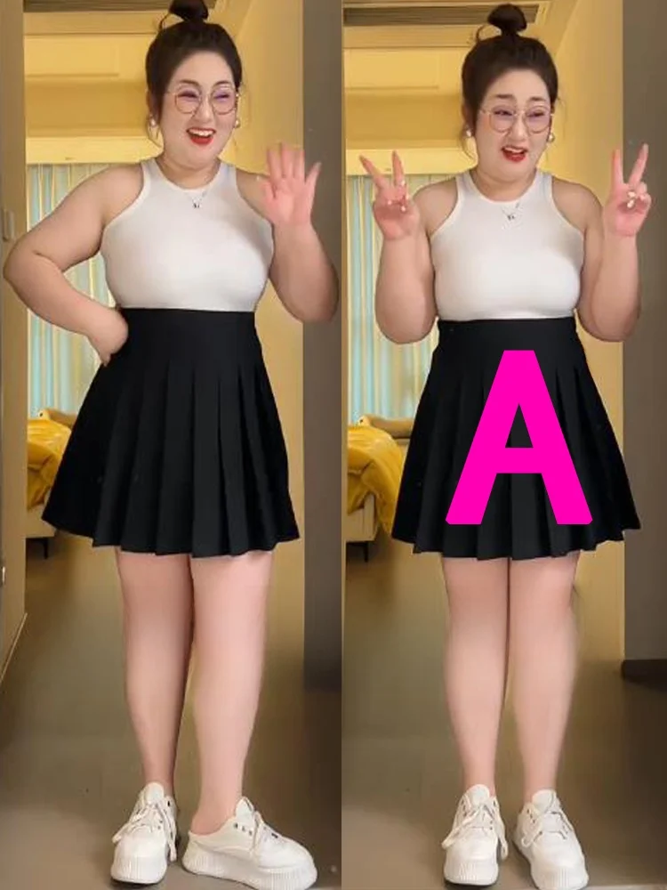 

Новая женская шерстяная юбка А-силуэта цвета хаки, плиссированная, больших размеров, для весны и осени, с высокой талией, для фигуры типа «груша»