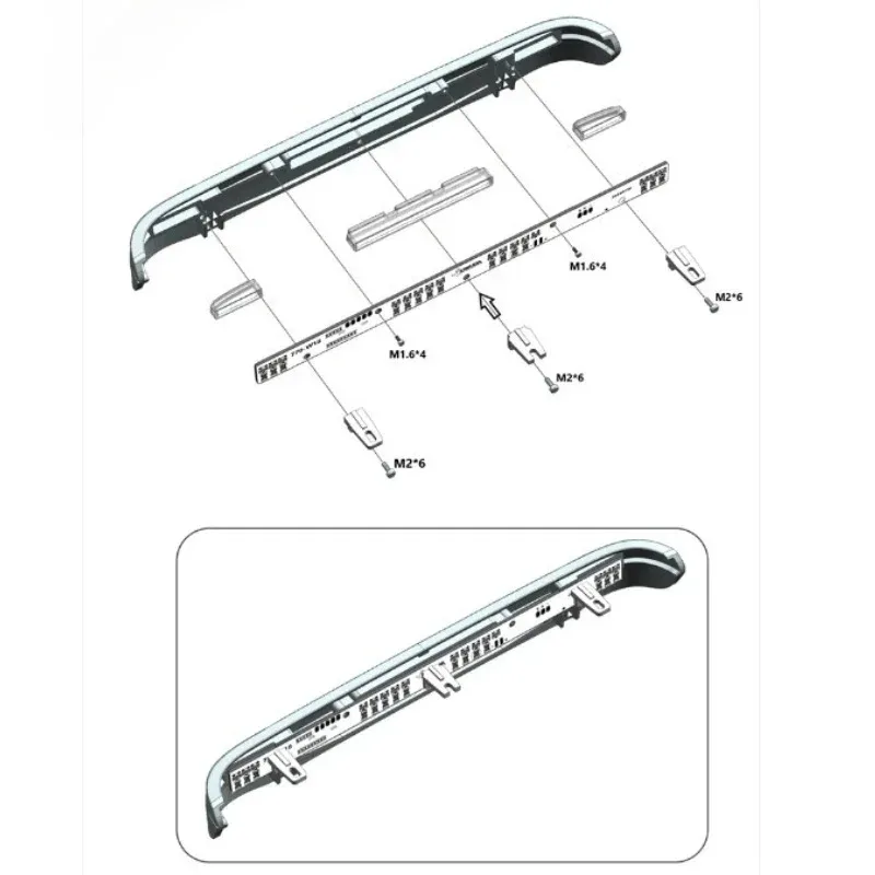 1 pz Simulazione Visiera Parasole Luce per 1/14 Tamiya RC Camion Scania 770S 56368 Parti fai da te Giocattoli
