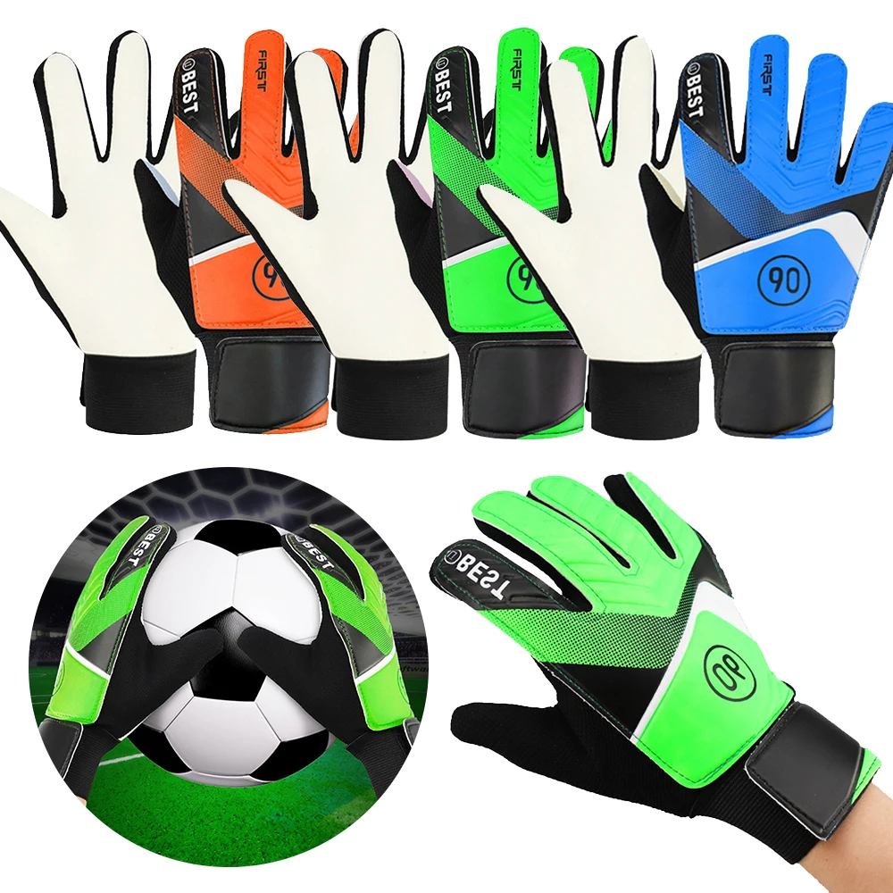 Children\'s Goalkeeper Glove Latex Goalkeeper Gloves Football Protection Adults Teenager Anti-Slip Football Gloves Soccer Goalie