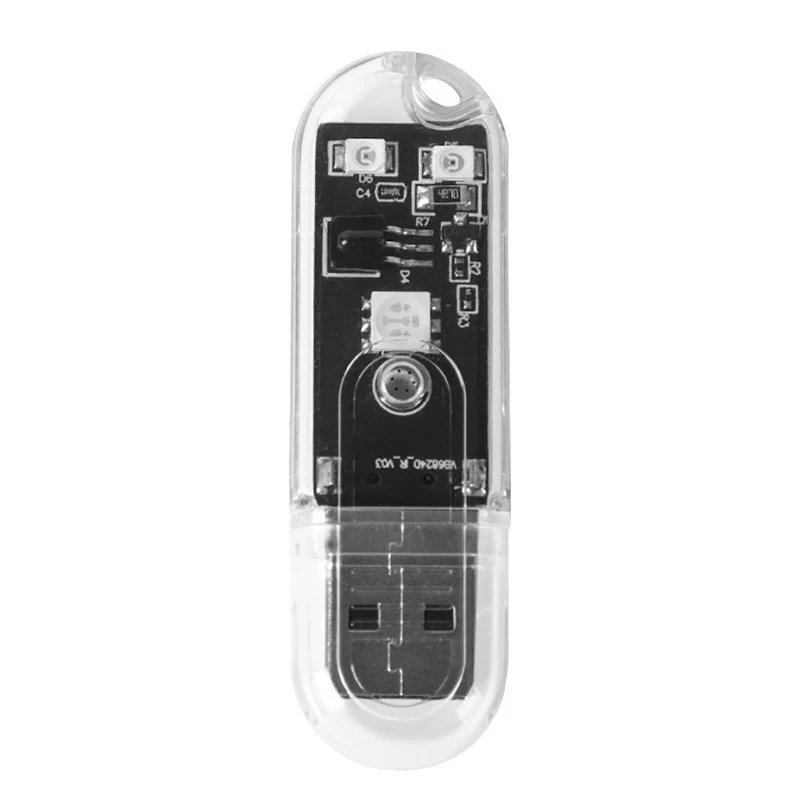 음성 제어 USB LED 책 조명 5V 전원 다채로운 스위칭 깜박임 없는 입력 USB 야간 조명