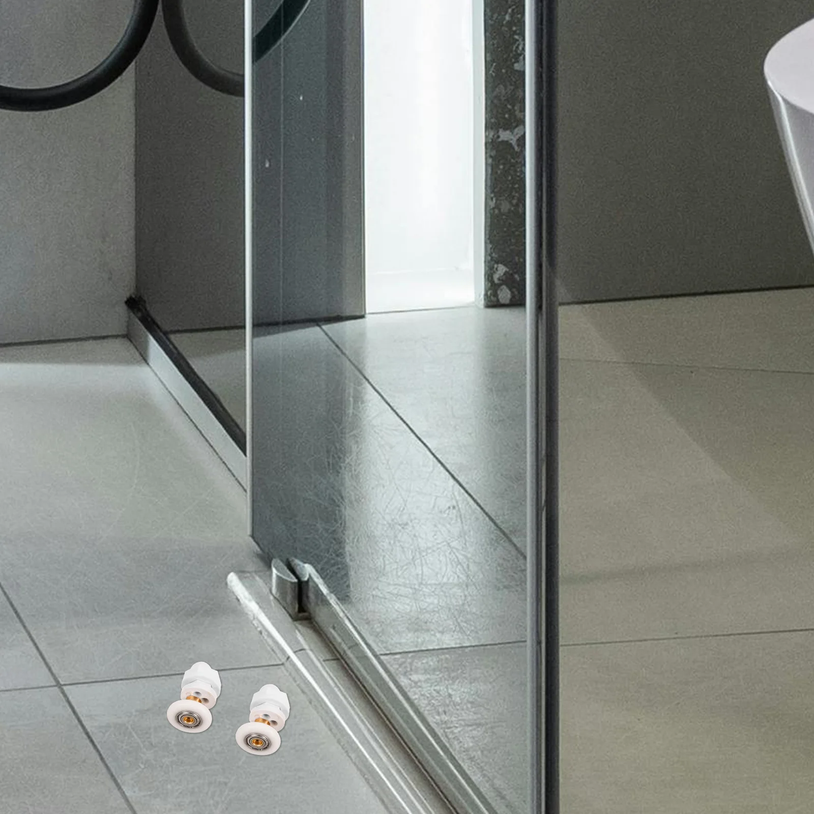 

6pcs Shower Sliding Door Rollers Smooth Gliding Low Noise Replacement For Glass Bathroom Shower Door Parts Hardware Runners