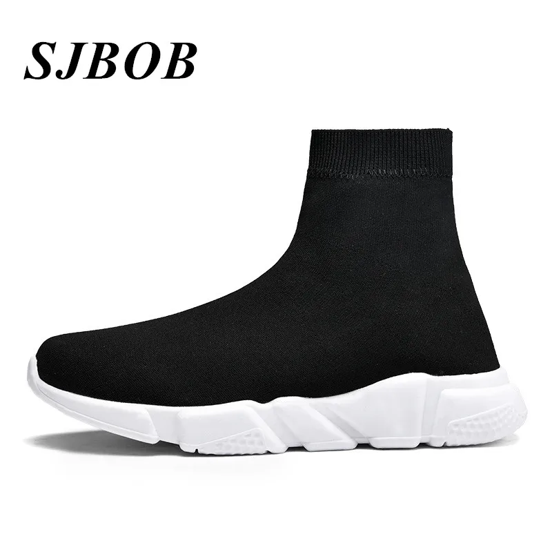 

Black Knit Socks Trainers Men Large Size 35-47 Comfortable Women's Sports Shoes Light Men's Running Shoes Zapatillas De Hombre