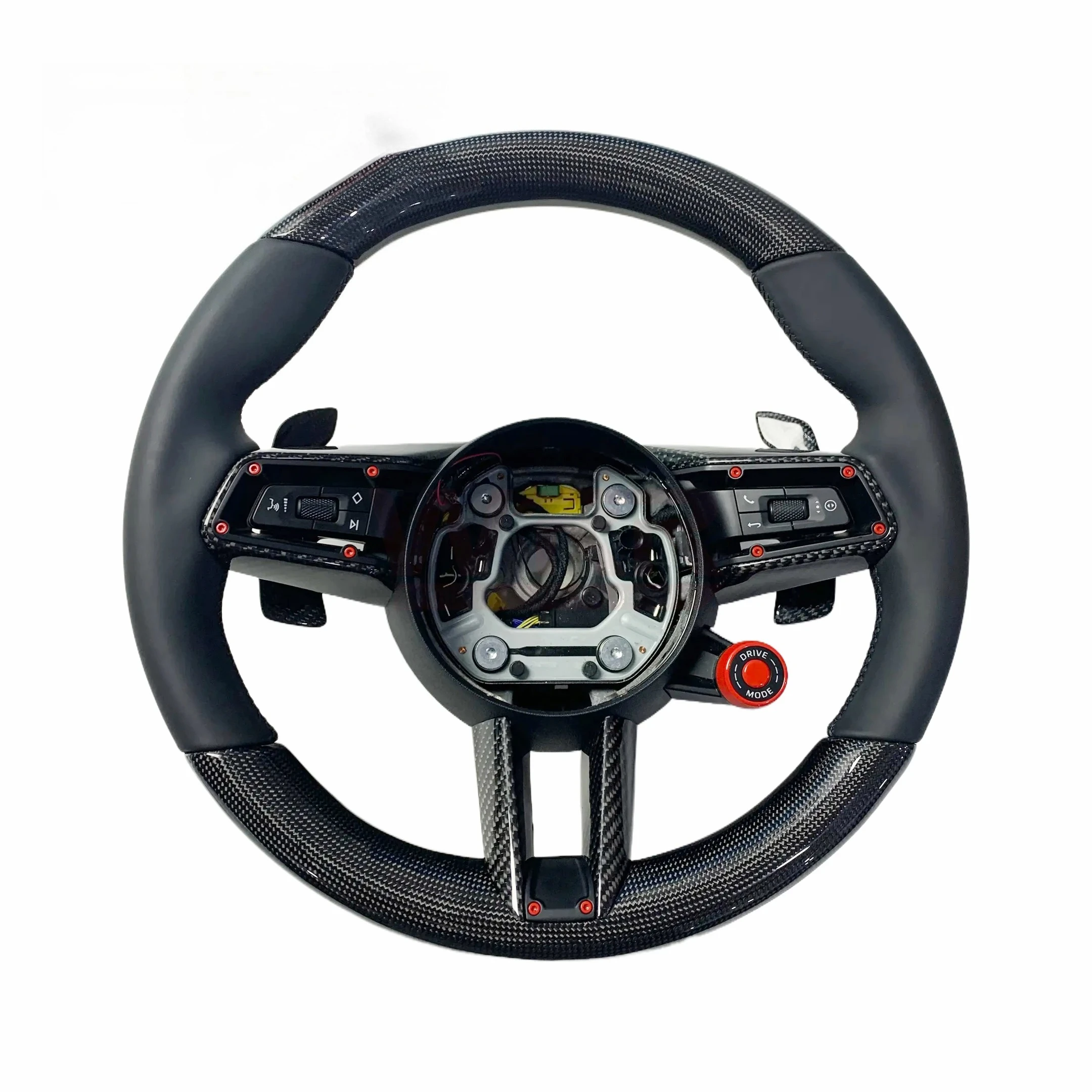 

Leather Carbon Fiber Steering Wheel for Porsche Panamera Cayenne Macan 718 911 918 997 991 970Without airbags Customized 20 days