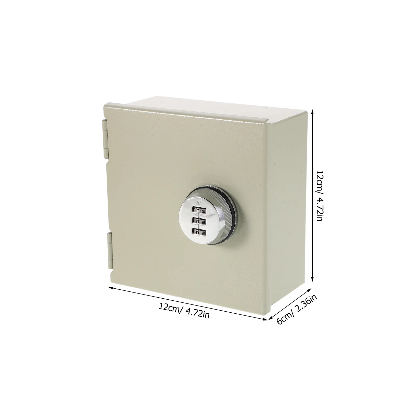 Password Lock Box Stainless Steel Rotating Combination Lock Weatherproof Heavy Duty Outlet Protection Home Office Beige