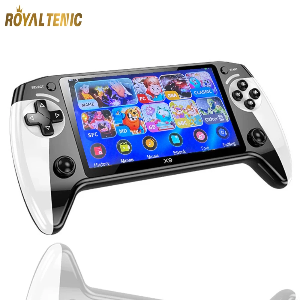 

X9 5.5 Inch HD Screen Portable Retro Game Console Handheld Gaming Player Arcade Hand Held Vodeo Game Console with Music E-book