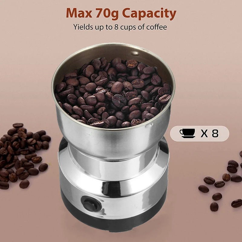 Coffee Grinder 220V Multifunctional Electric Coffee Beans Mill Grinder Stainless Steel Cafe Beans Pepper Espresso Nut Machine