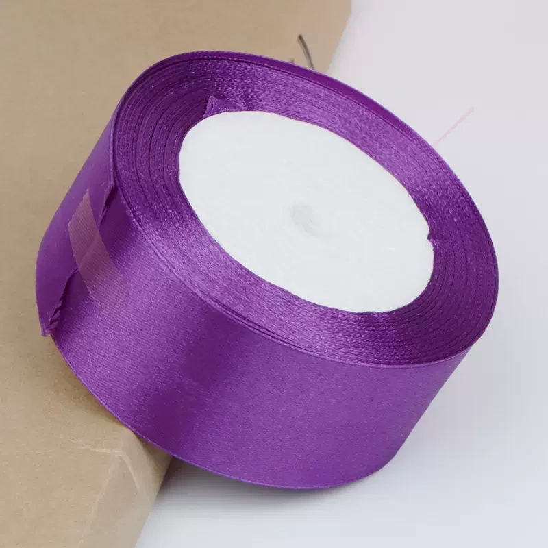 (22 meters/roll) 6mm~50mm purple Single Face Satin Ribbon Gift Wrapping Christmas ribbons Wholesale diy Hair Accessories bow