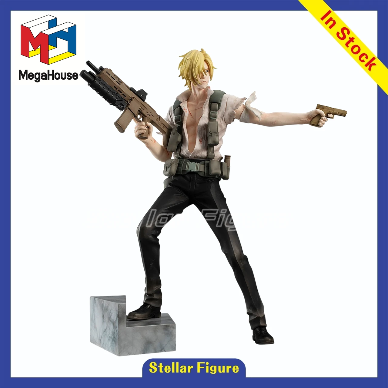 

【SF】In Stock MegaHouse GEM Series BANANA FISH Ash Lynx Aslan Jade Callenreese Figures Model Collection Gift