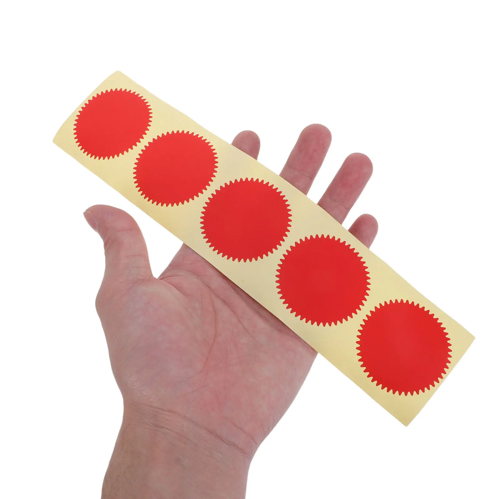 

60 Sheets 45Mm Round Adhesive Labels Serrated Edge Embossed Seal Stickers for Certificate Award Business Correspondence Sealing