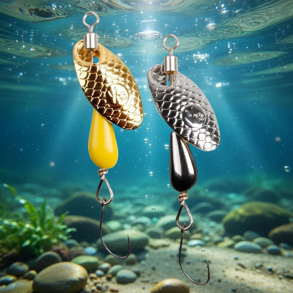 

2.8g Micro Metal Spinner Spoon Fishing Lure Ultralight Single Hook Hard Bait Wobbler for Trout Perch Stream Fishing