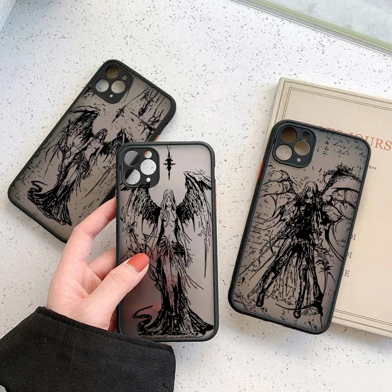 Crime And Punishment Dark Angel Phone Case For iPhone Case 16 15 14 13 12 11 Pro XR XS Max 7 8 Plus Phone Shockproof Y2K Cover