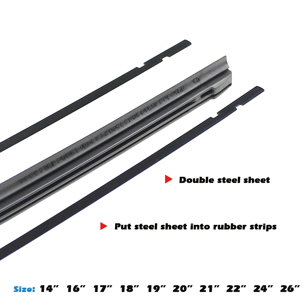 Car Wiper Blade Elastic band Windscreen Vehicle Insert Rubber Strip Refill 8mm 14\