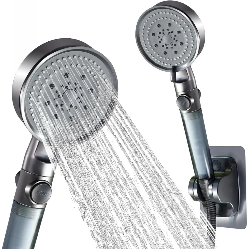 

Душевой комбинированный комплект с ручными режимами распыления, насадками для радиоуправления, шлангом из нержавеющей стали 59, настенным креплением