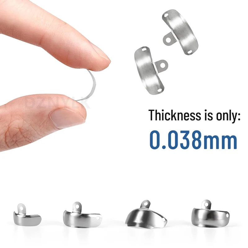 Dental Matrix Bands Sectional Contoured Matrix System NITI Metal Matrice Clamp Ring Interdental Adaptive Composite Wedge Dentist