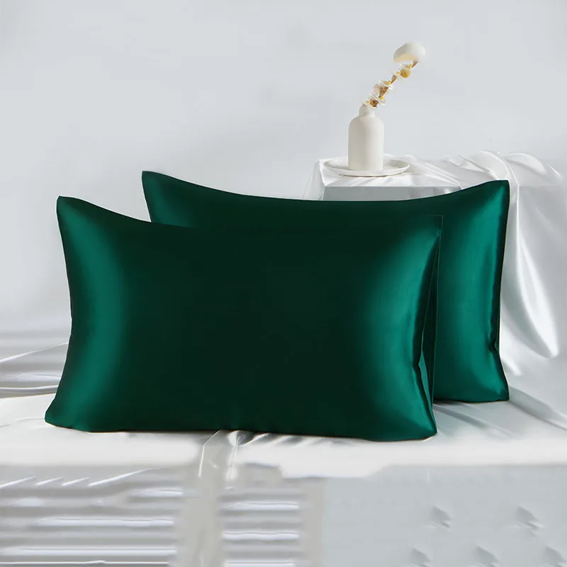 100% Mulberry Silk Pillowcase 19 Momme Envelope Closure Soft Breathable Cooling Silk Pillow Case for Hair Skin Double-sided Silk