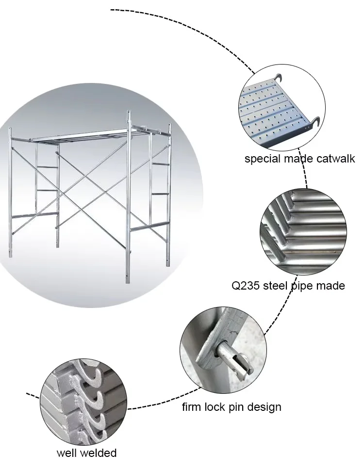 Factory Price Building Safety Scaffolding Building Construction Projects H Frame Scaffoldings