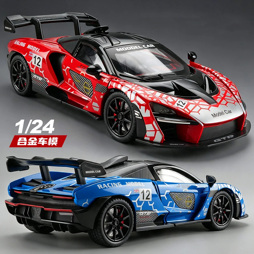 1-24-セナp1-おもちゃ-スポーツカー-ダイキャスト合金製-ミニチュアモデル-前輪ステアリング、後輪反発力機構付き-クリスマスプレゼント