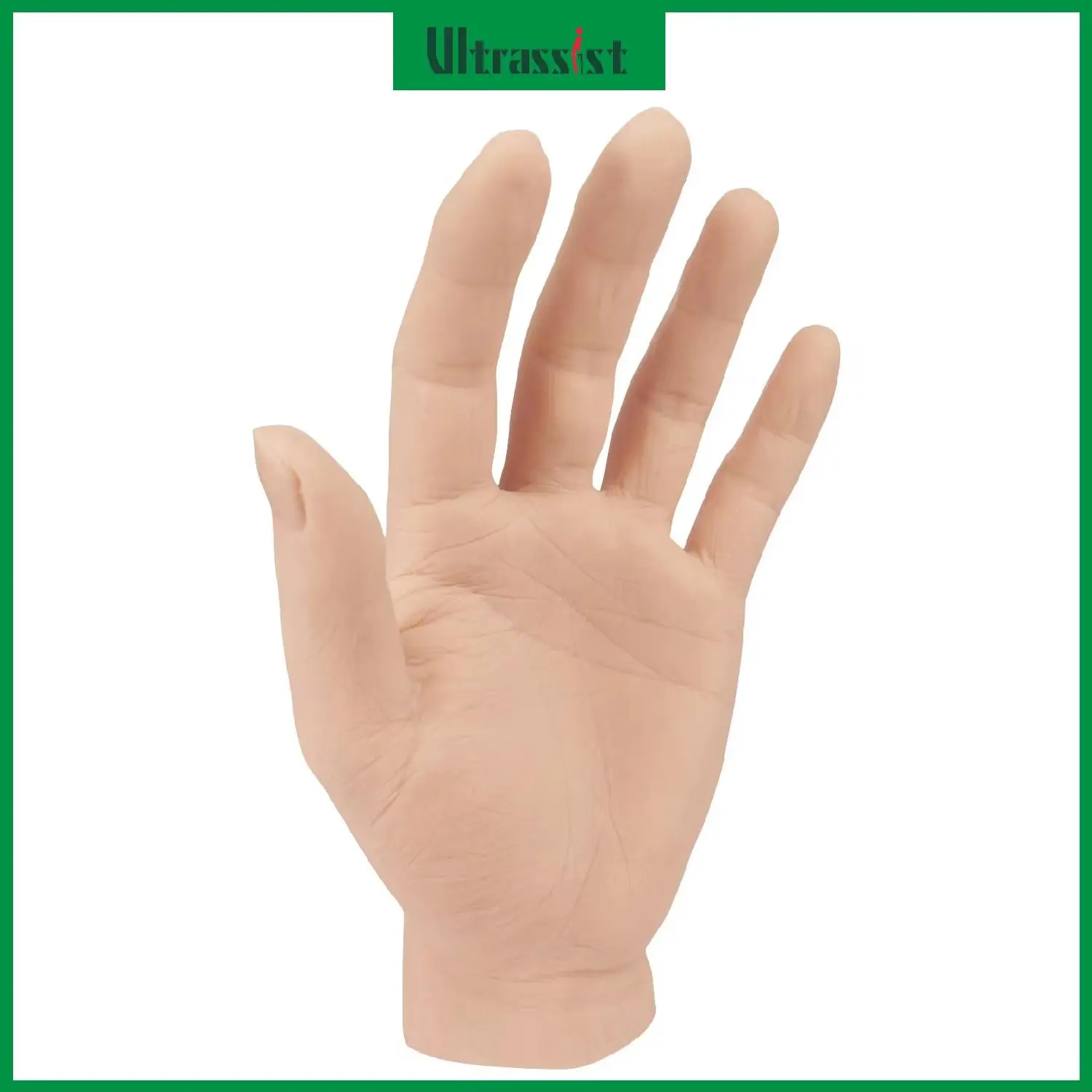 Ultrassist Silicone Fake Hand Tattoo Practice Hand Life Sized Fake Skin for Beginners Pros Practice Tattoo Skills-Man Left Hand