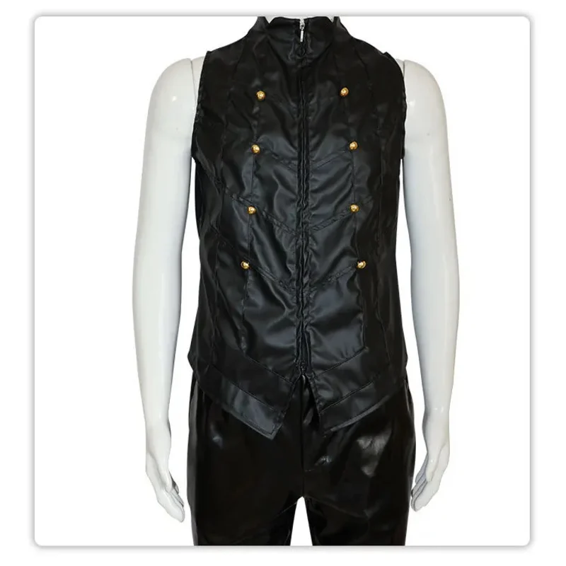 Game HOLOUN P5 Amamiya Ren New Cosplay Costume Wig Joker Faux Leather Coat Pants Vest Gloves Daily Wear Cos Convention Rose Net