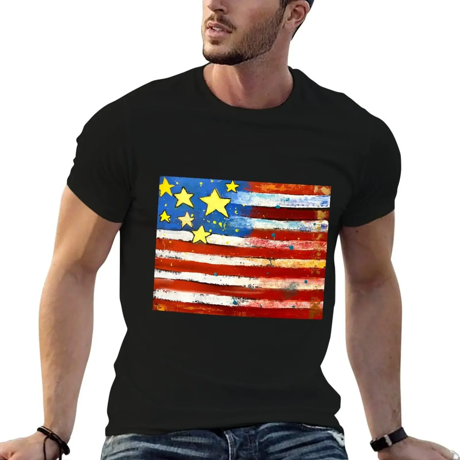 Star Spangled Banner T-Shirt graphic t shirt vintage vintage anime shirt boys whites plus size tops mens funny t shirts