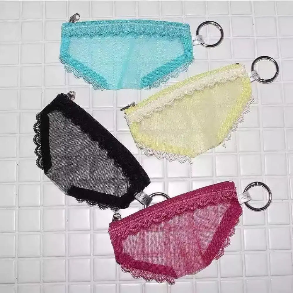 Einzigartige Slip-förmige Kosmetiktasche Transparente Netz-Make-up-Aufbewahrungstasche Y2K Spitzen-Herz Toilettentasche für Reisen – Detail 9