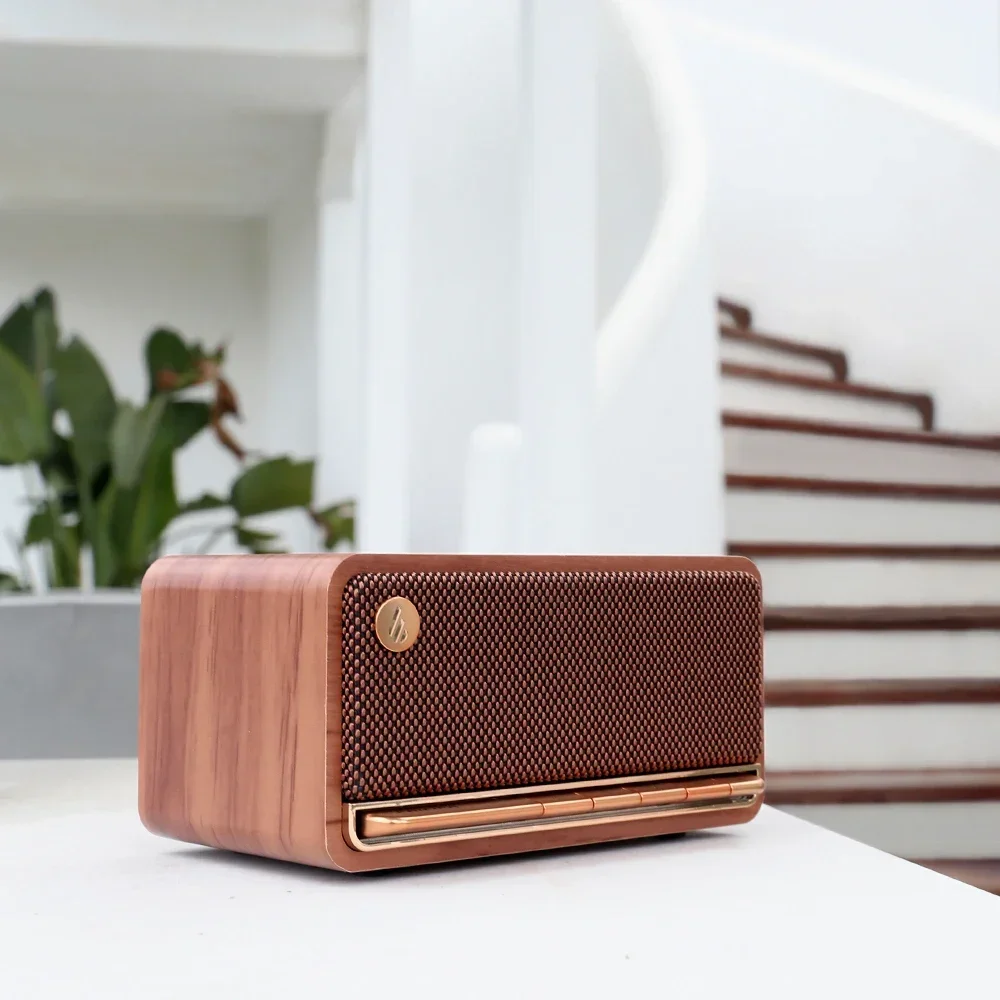 Alto-falante bluetooth de mesa bt 5.0 alto-falante externo portátil com amplificador classe d, suporte para cartão aux tf porta USB-C