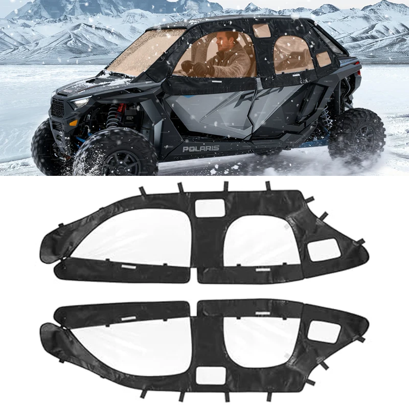 

For RZR PRO XP 4 & 2022-2024 RZR Turbo R 4 Cab Enclosure Upper Doors for Polaris RZR PRO Fit Side Mirrors & Front Windshield