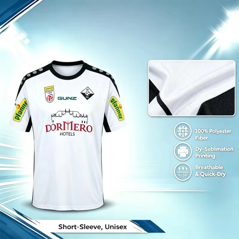 Rheindorf Altach Soccer Jersey 2026‑2027 Season Black Grey Print Short Sleeve Football Shirt Men Fan Sport Top