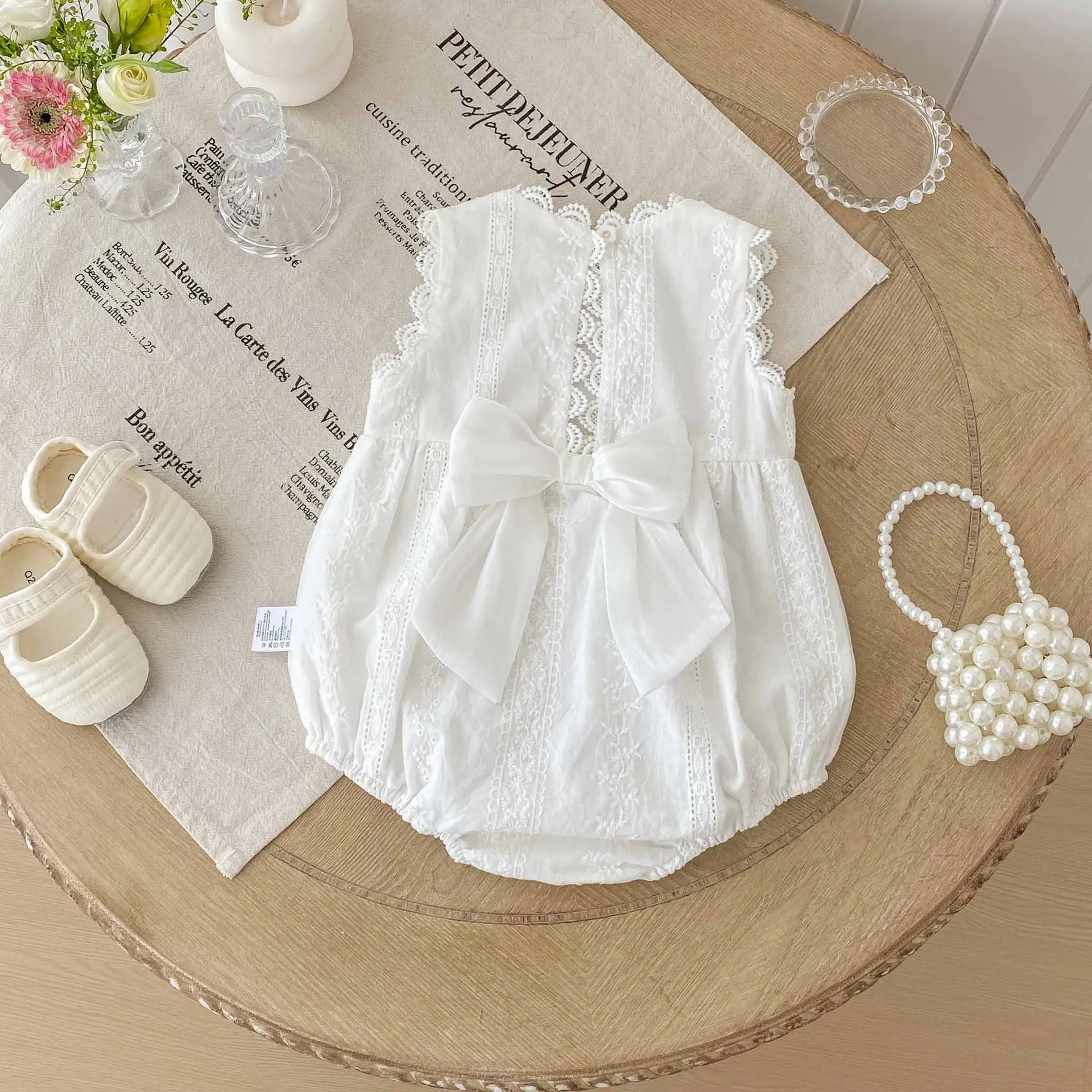 

2026 Summer Baby Romper 0-24M Infant Girls Sleeveless Bodysuit Korean-style Thin Cotton Breathable Newborn Girl Bodysuit Clothes