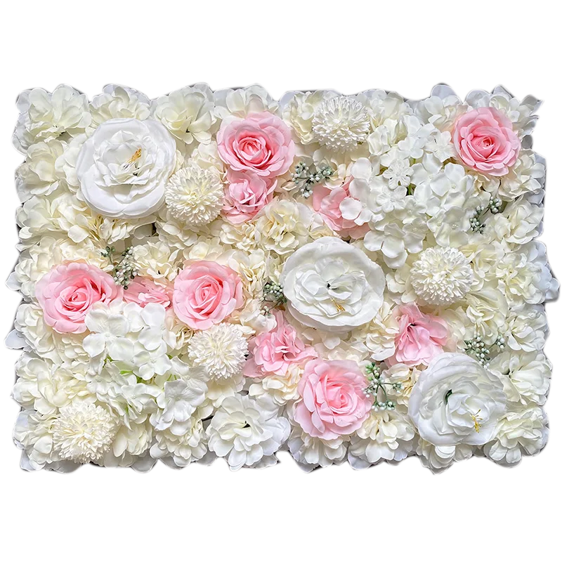 Flor Artificial para decoración de fondo de boda, flor de plomo para pared, césped, pilar, camino, arco, seda, rosa, hortensia, flor blanca, 1 piezas