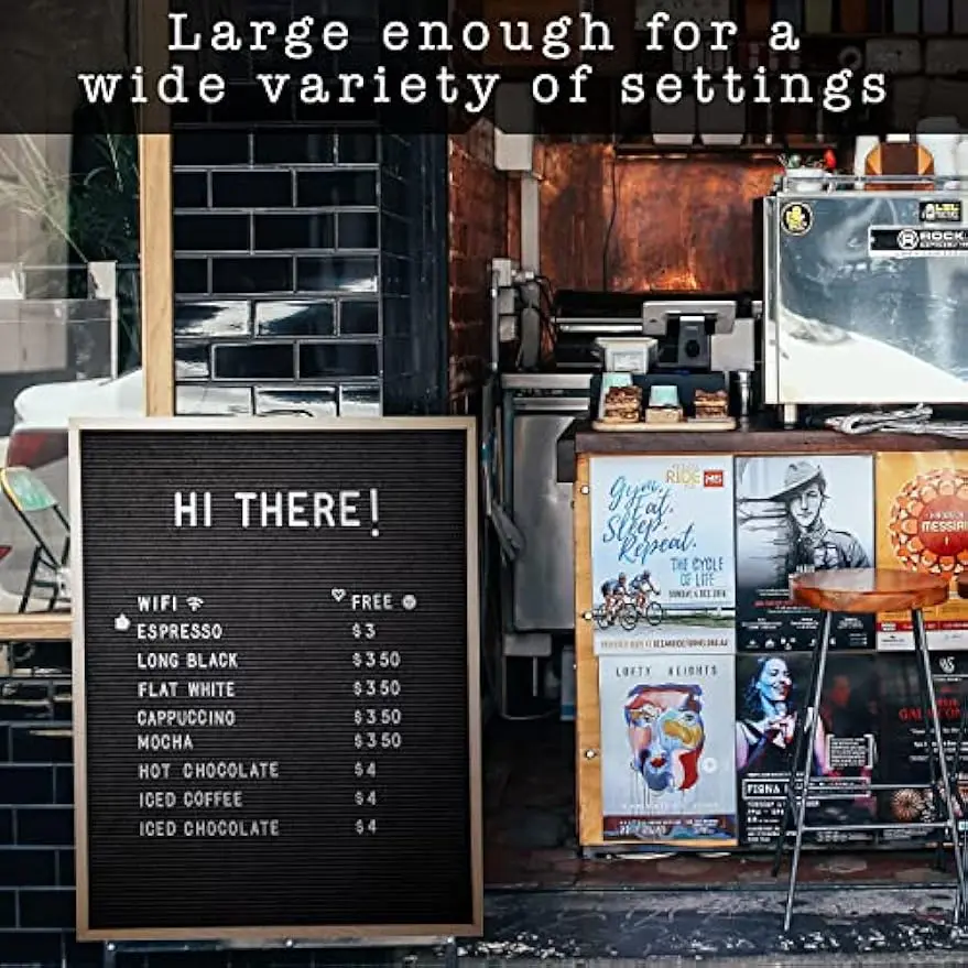 Large 24x30 Inch Felt Message Board for Menus, Signs, and Decor with Letters Included