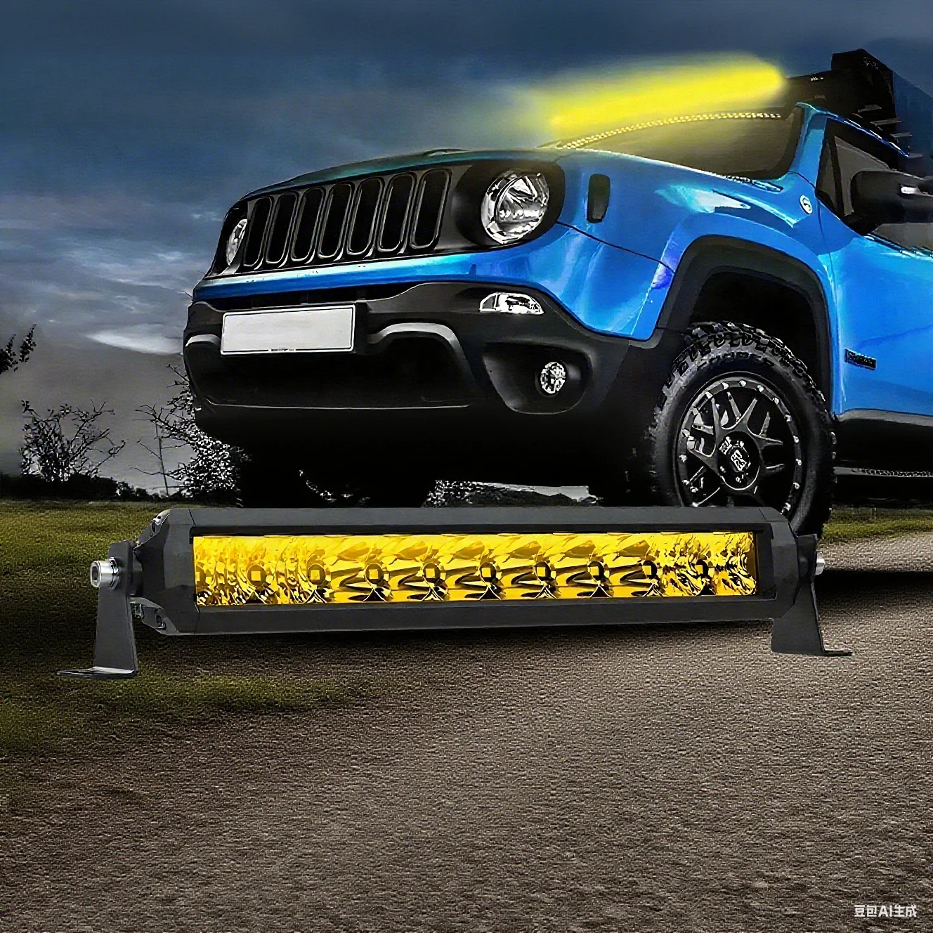 

100W Car Roof Grille Light Offroad LED Driving Lamp High Power Waterproof Auto Modification Lighting For SUV Truck ATV UTV