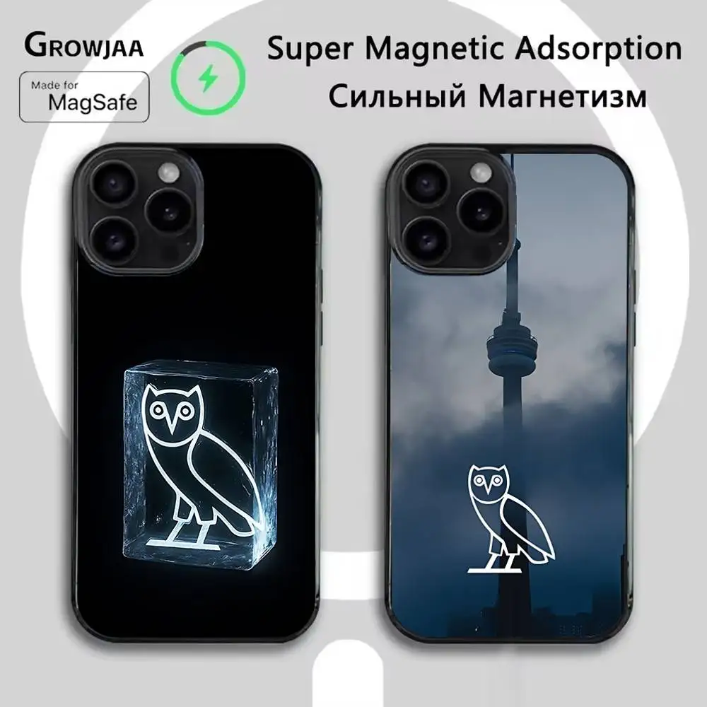 

D-Drake O-OvO OWL LOGO Phone Case For iPhone 17,16,15,14,13,12,11,Pro,Max,Plus,Mini,SE4,E Magnetic Magsafe Wireless Charging