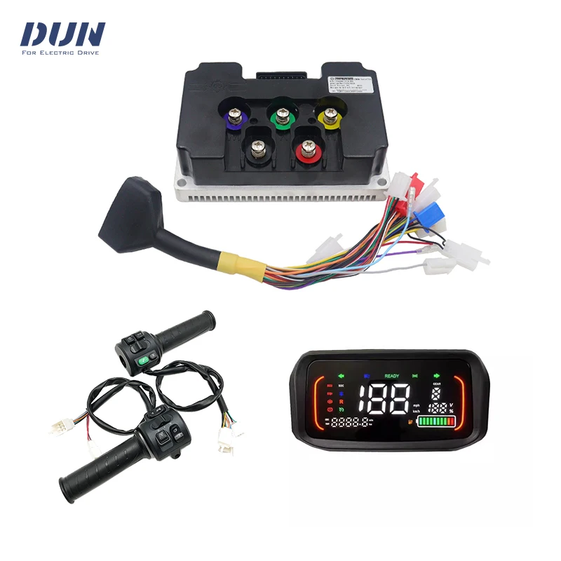

Nanjing Fardriver ND72340 48V-72V DC 120A Phase 340A BLDC Controller with N7 N1S Display and T08 Throttle for 2KW-3KW Motor