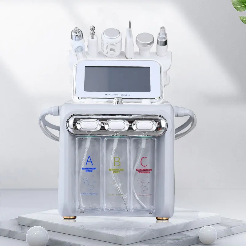 6 in 1 Aqua Peeling H2O2 Hydro Facial Machine Hydra Water Skin Peel Oxygen Jet