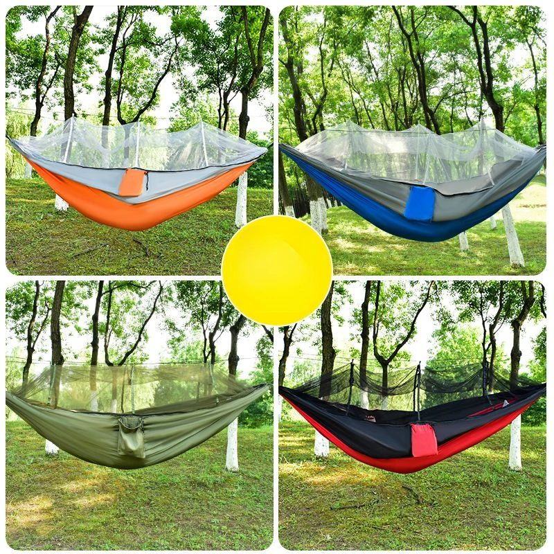 

Гамак для улицы, одинарная москитная сетка, дышащий гамак, защита от солнца, защита от комаров, подвесной стул, размер 260*140 см