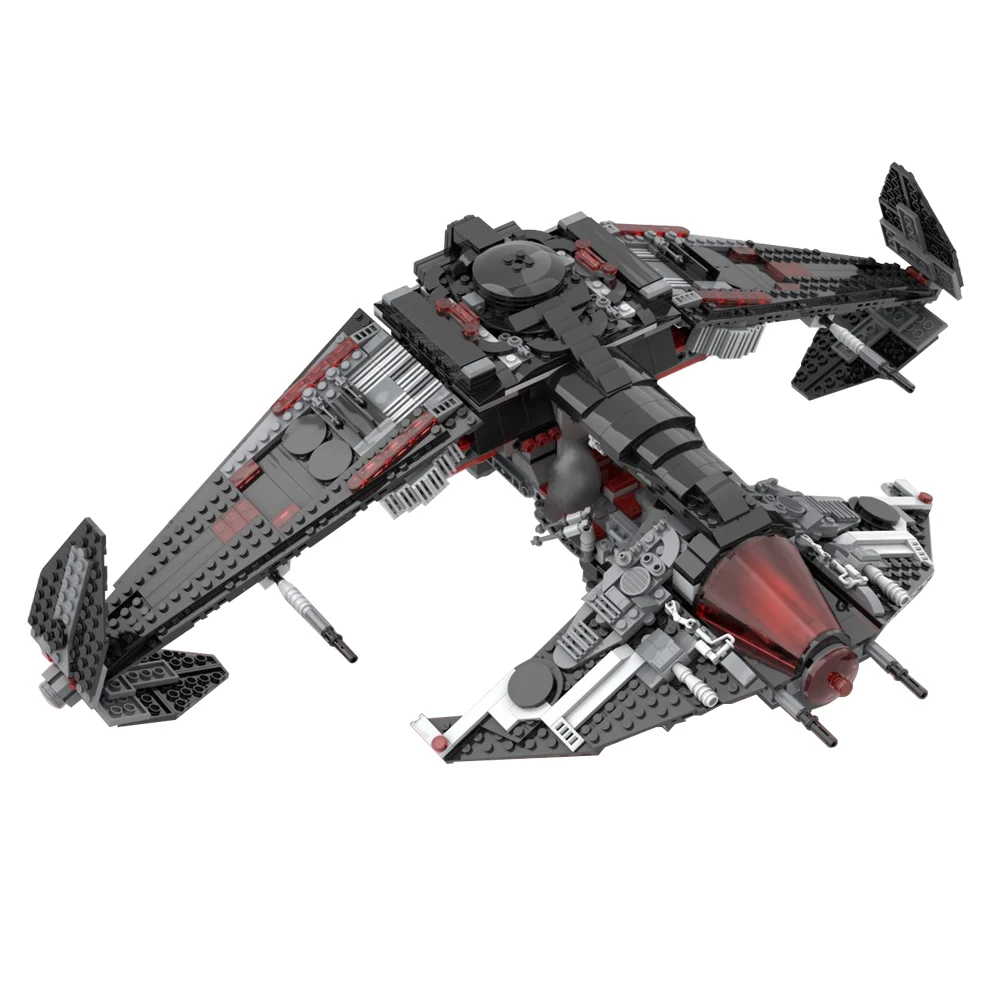 

MOC Space War Heavy Altitude Support Aircraft Model DIY Space Battleship Building Blocks Stand Assembly Toy Children Boy Gift