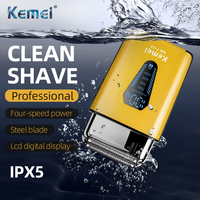 Kemei Electric Shaver for Men Waterproof Foil Shaver Portable Razor Professional Beard Trimmer Rechargeable Shaving Machine