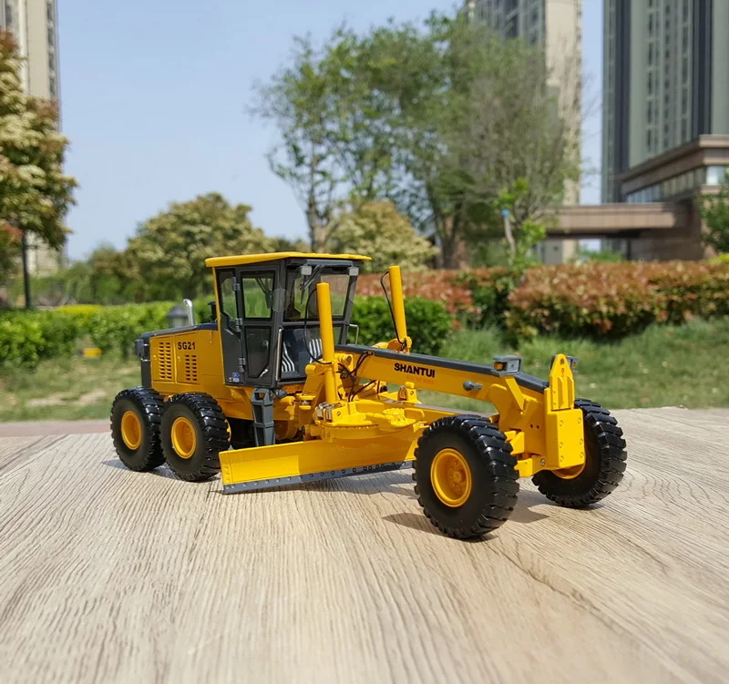 Collectible Alloy Model Gift 1:35 Scale Shantui SG21-3 Motor Grader Engineering Machinery Vehicles DieCast Toy Model