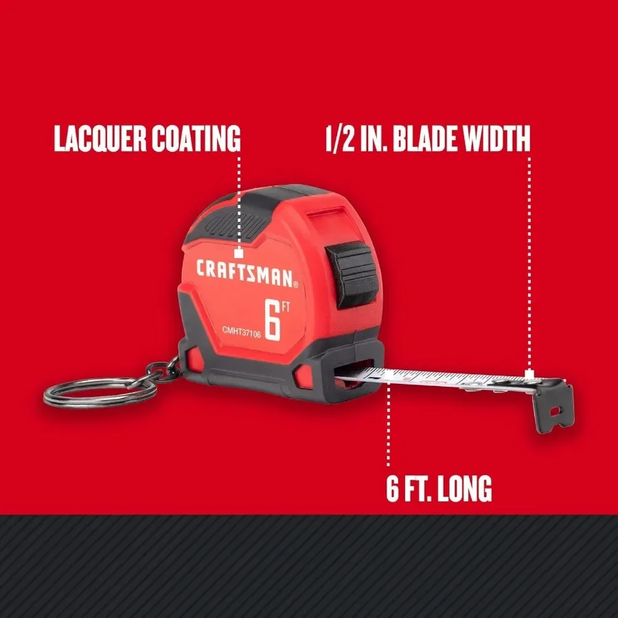キーホルダー巻尺 6フィート - DIY縫製、仕立て屋向けのミニポータブルサイズ、家庭、オフィス、車での旅行に便利なツール