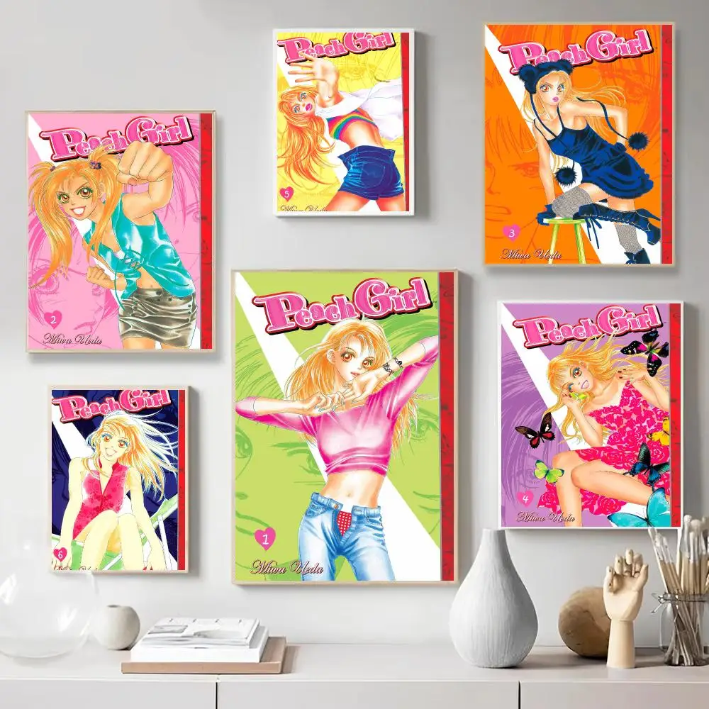Cosmic P-Peach Girl Poster Wall Art Print Poster for Bedroom Living Room Home Decor Gift Artwork