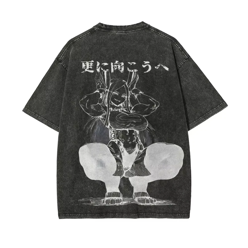 2026 Mirko T Shirt My Hero Academia Men Acid Wash Anime Rabbit Hero Graphic Cotton Streetwear Plus Ultra Manga Vintage Tee Top view 3